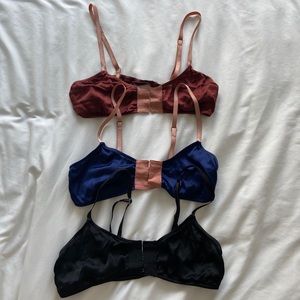 Zinke Silk Bralettes Set of Three